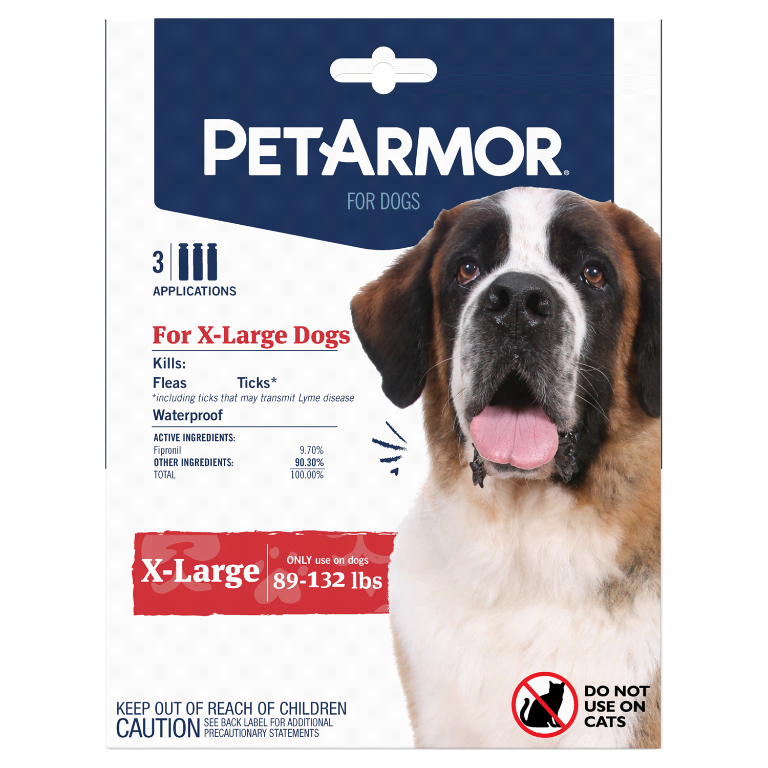 slide 1 of 4, Petarmor Flea&Tick For Dogs 89-132Lb, 89-132 lb