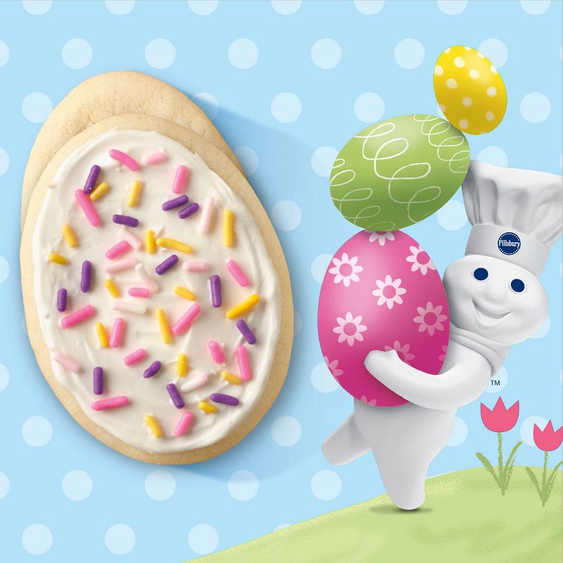 slide 2 of 9, Pillsbury Ready-to-Bake Egg Cutout Shape Sugar Cookie Dough - 10ct/7.2oz, 10 ct, 7.2 oz