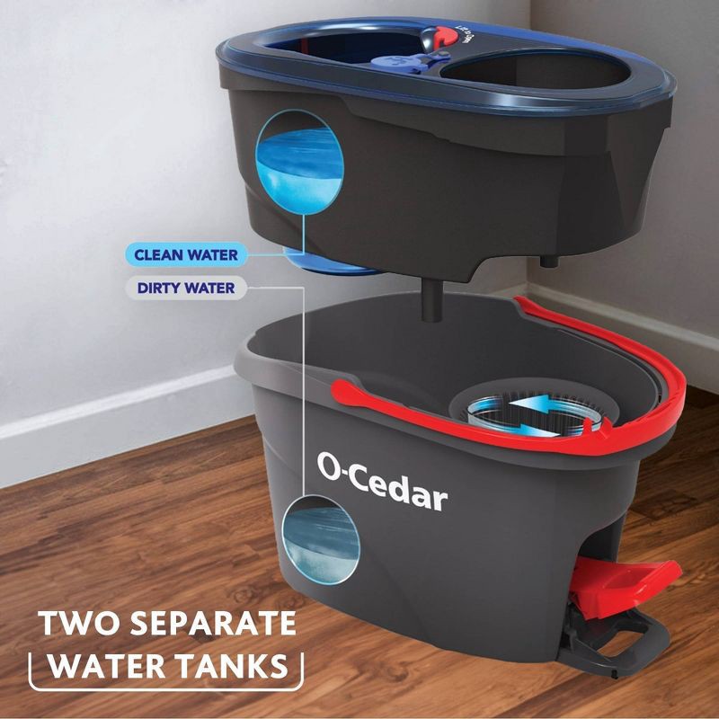 slide 3 of 23, O-Cedar RinseClean Spin Mop & Bucket System, 1 ct