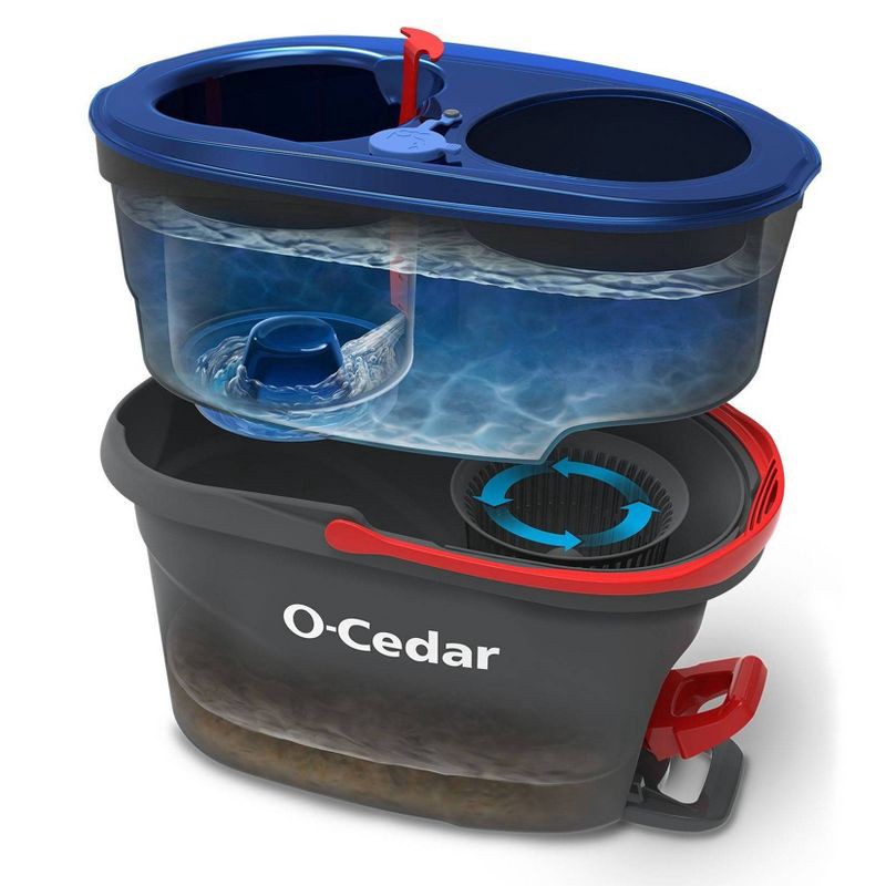 slide 3 of 22, O-Cedar EasyWring RinseClean Spin Mop & Bucket System, 1 ct