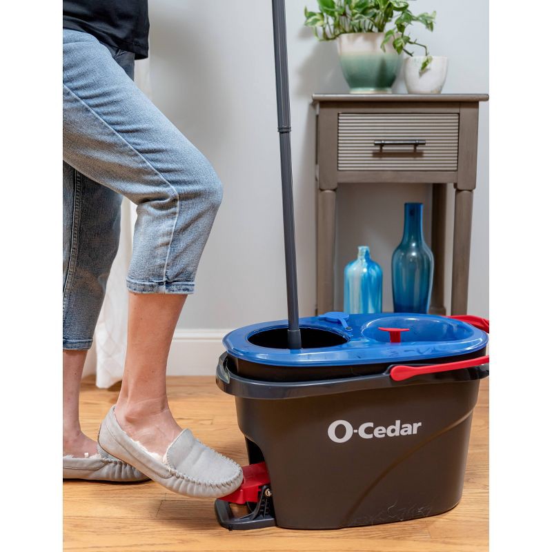 slide 13 of 22, O-Cedar EasyWring RinseClean Spin Mop & Bucket System, 1 ct