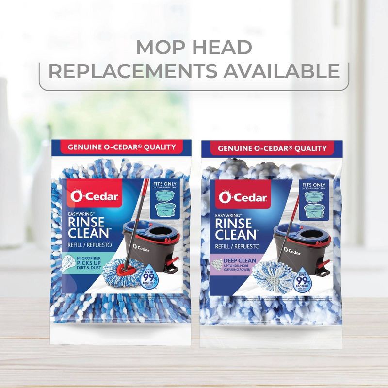 slide 14 of 23, O-Cedar RinseClean Spin Mop & Bucket System, 1 ct