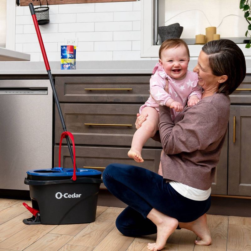 slide 14 of 22, O-Cedar EasyWring RinseClean Spin Mop & Bucket System, 1 ct