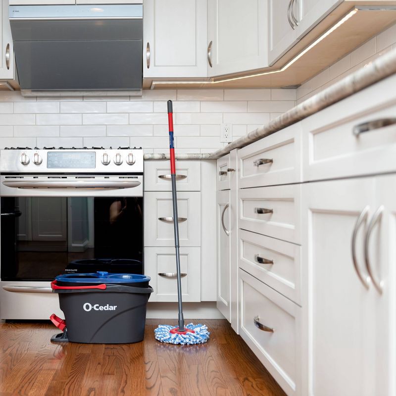 slide 16 of 22, O-Cedar EasyWring RinseClean Spin Mop & Bucket System, 1 ct