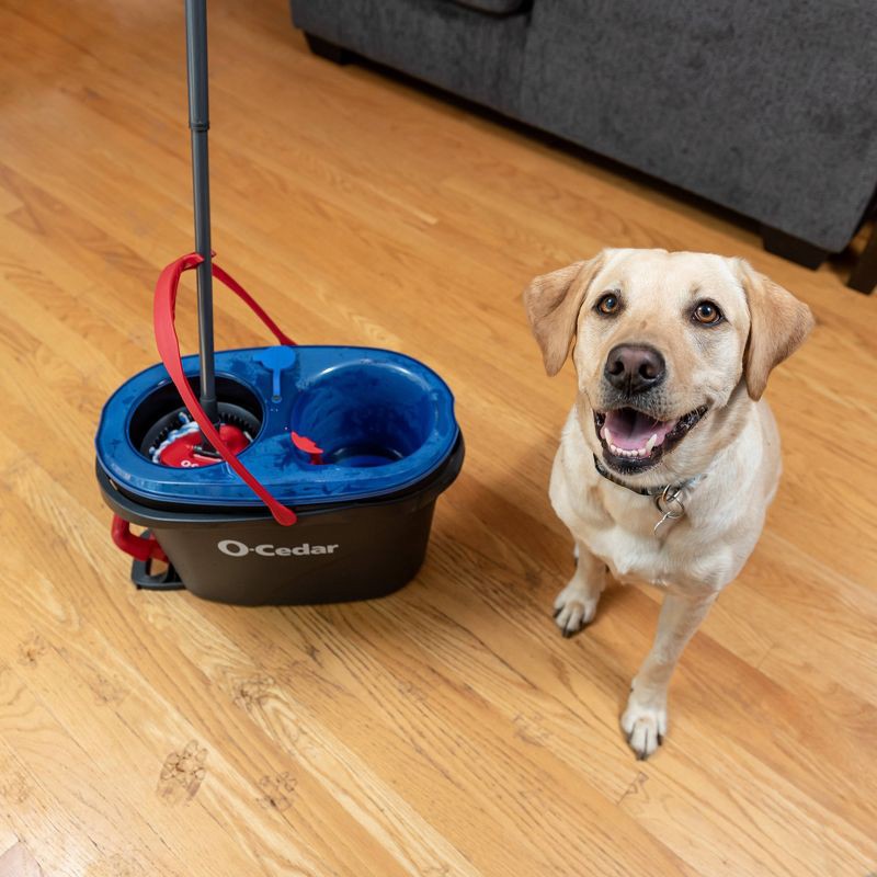 slide 20 of 22, O-Cedar EasyWring RinseClean Spin Mop & Bucket System, 1 ct