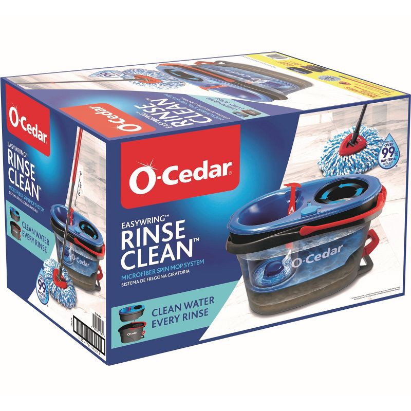 slide 22 of 22, O-Cedar EasyWring RinseClean Spin Mop & Bucket System, 1 ct