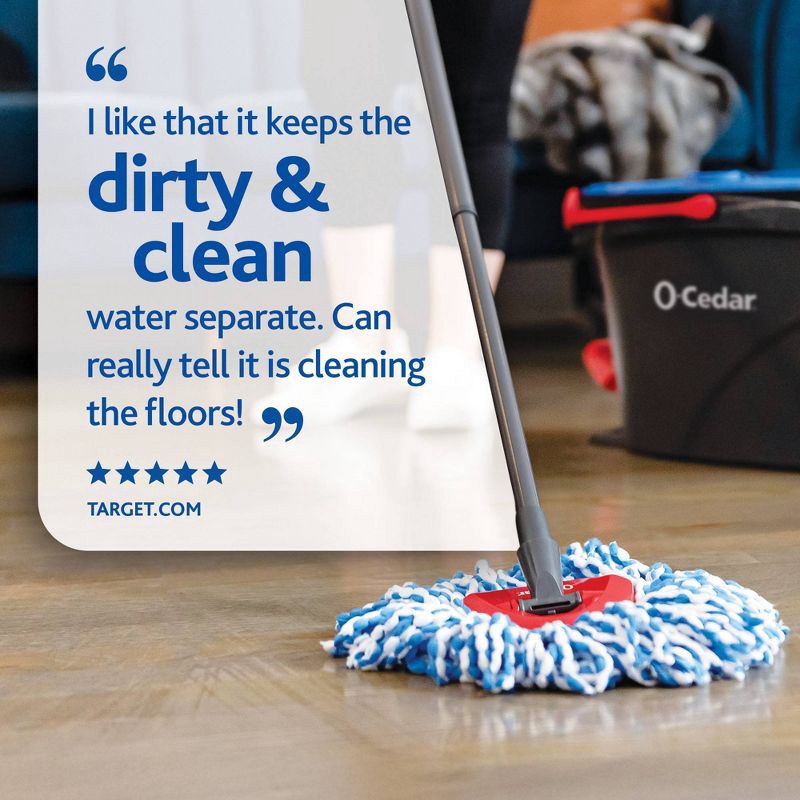 slide 23 of 23, O-Cedar RinseClean Spin Mop & Bucket System, 1 ct