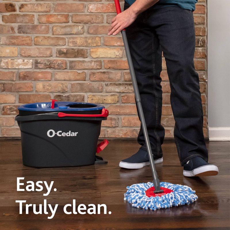 slide 11 of 22, O-Cedar EasyWring RinseClean Spin Mop & Bucket System, 1 ct