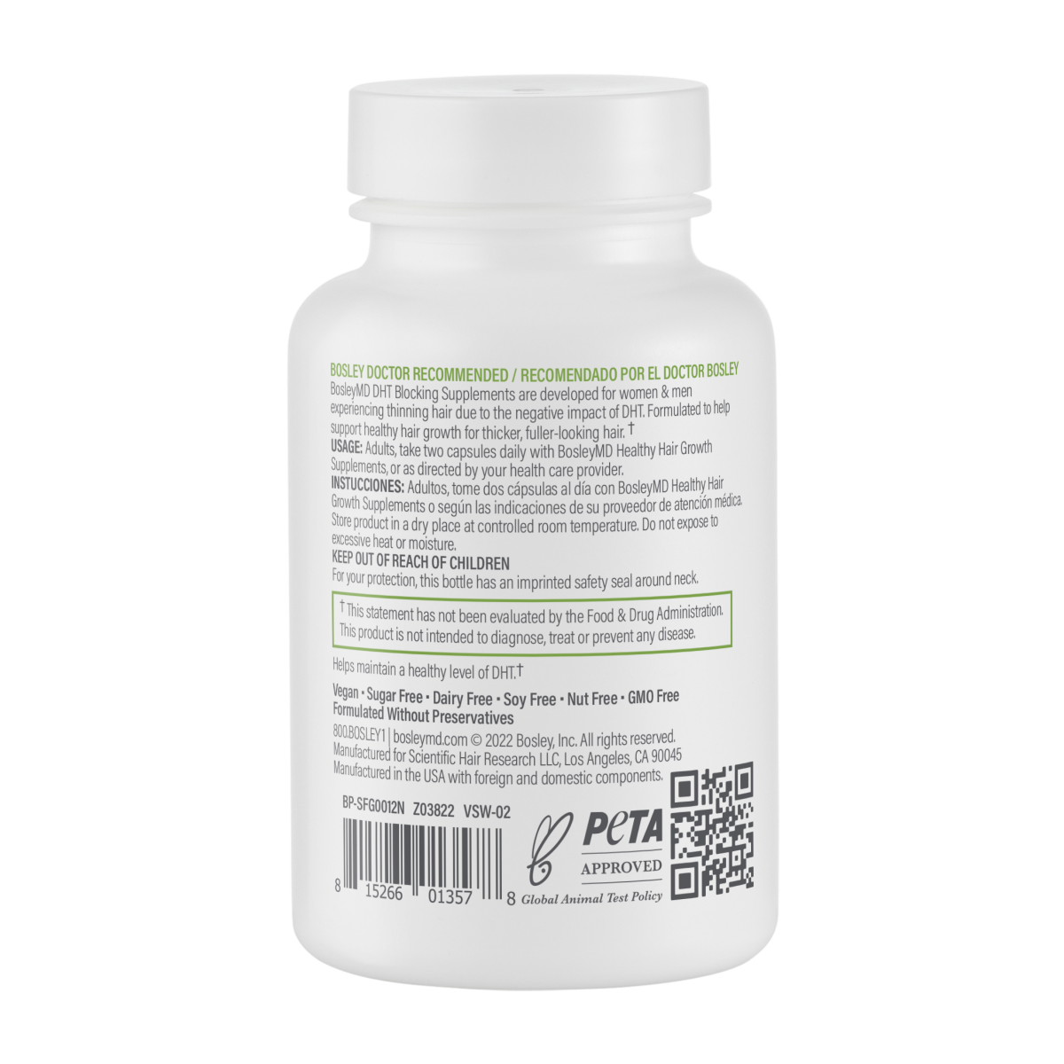 slide 2 of 2, Bosley DHT Blocking Supplements, 60 ct