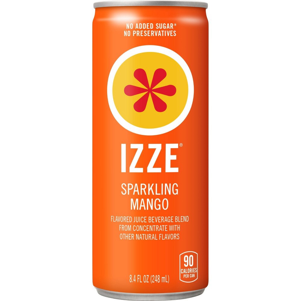 IZZE Sparkling Mango Flavored Juice Beverage 8.4 fl oz Cans/4pk 4 ct