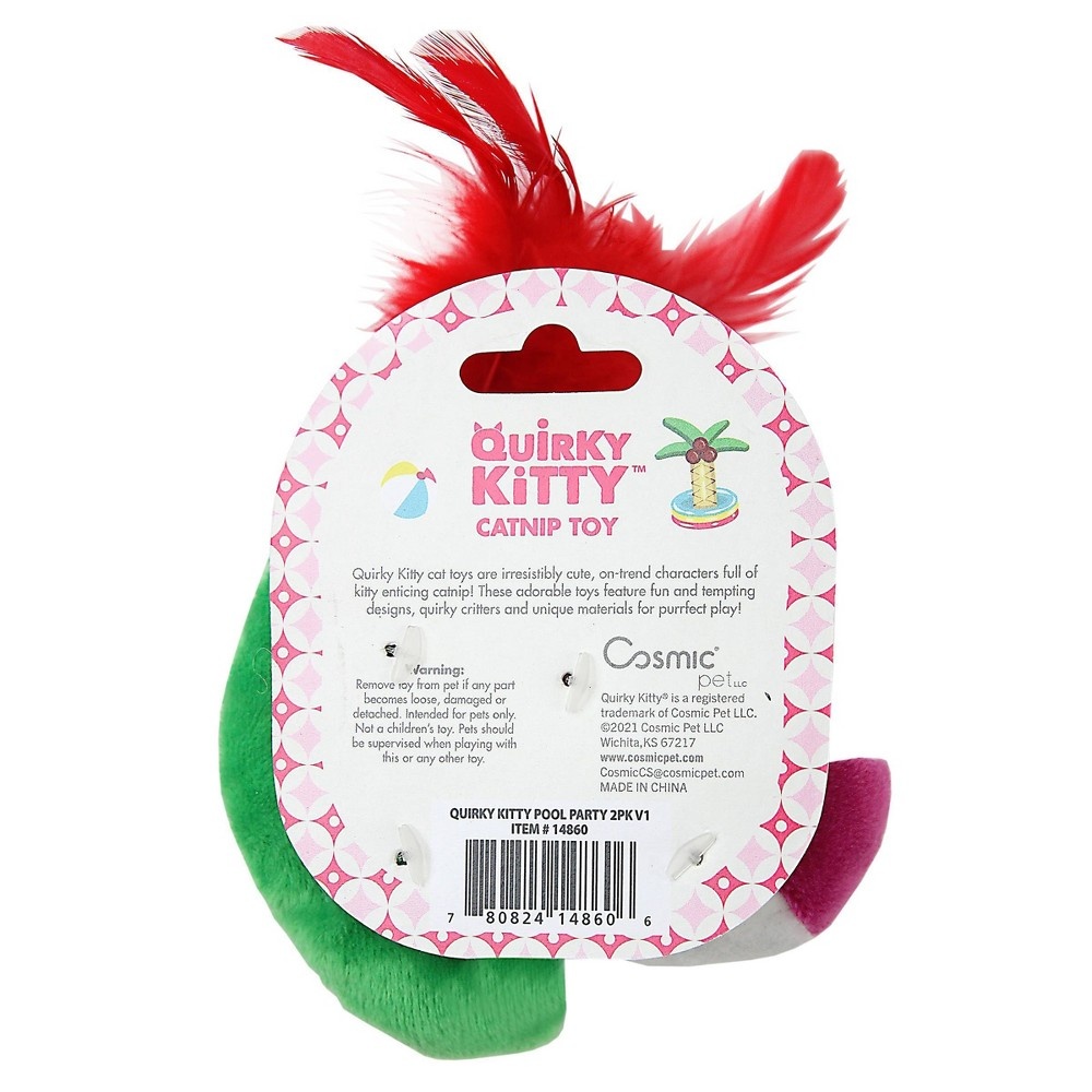 slide 2 of 5, Quirky Kitty Pool Party Cat Toy, 1 ct