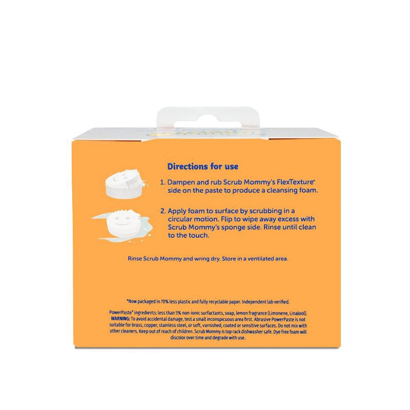 slide 3 of 9, Scrub Daddy PowerPaste + Scrub Mommy Dye Free Sponge Natural Household Cleanser, 1 ct