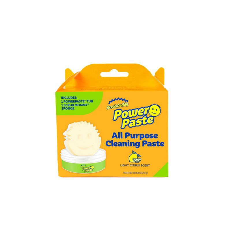 slide 7 of 9, Scrub Daddy PowerPaste + Scrub Mommy Dye Free Sponge Natural Household Cleanser, 1 ct