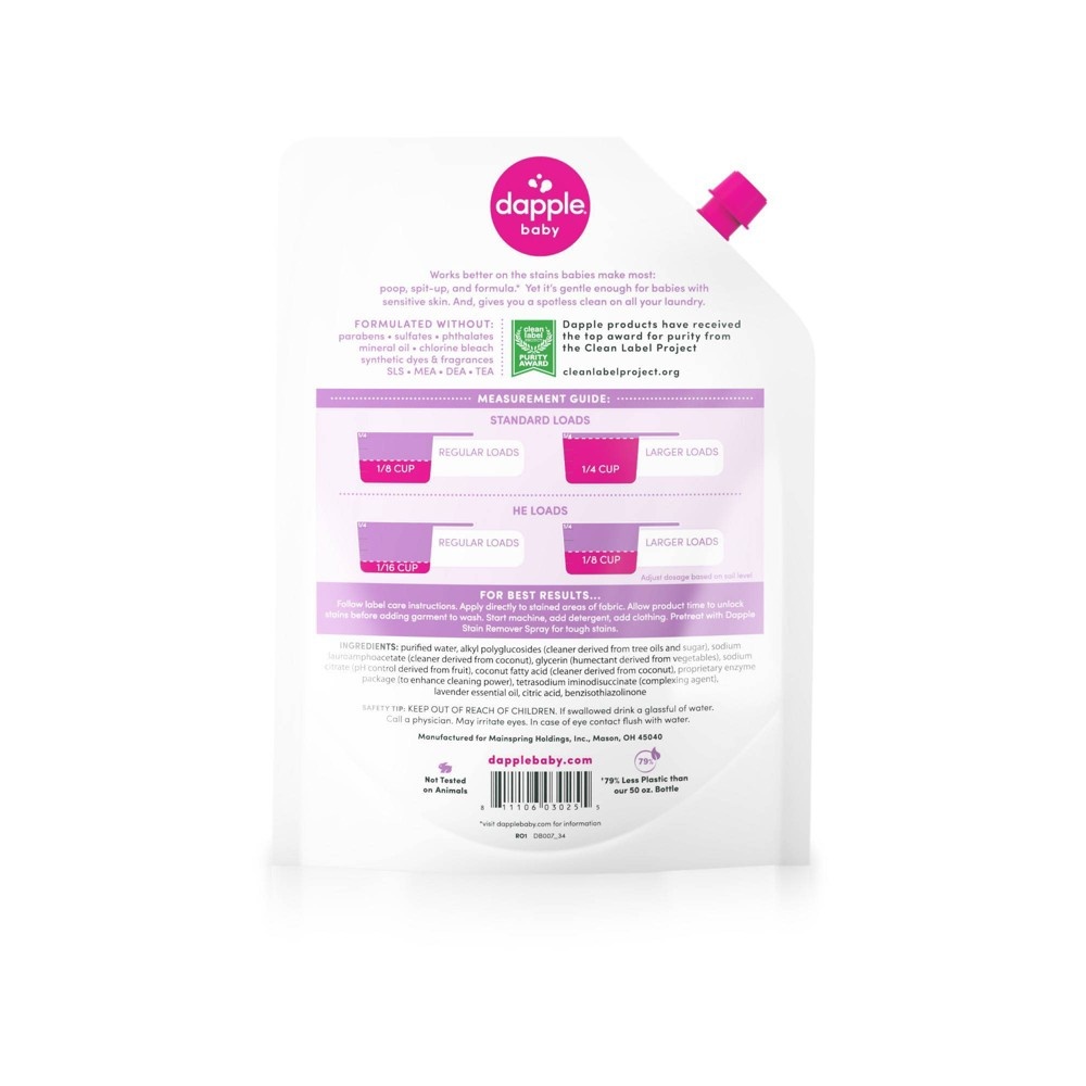 slide 2 of 4, Dapple Baby Laundry Detergent Lavender, 34 oz