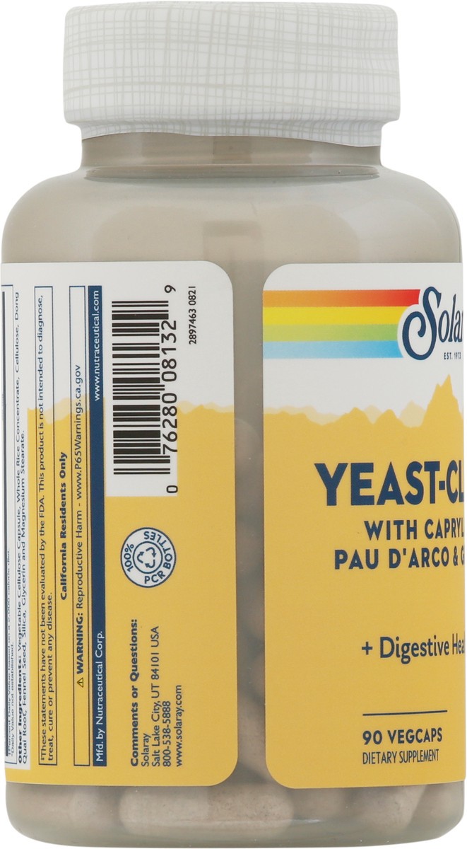 slide 3 of 13, Solaray Yeast-Cleanse 90 VegCaps, 90 ct vcp