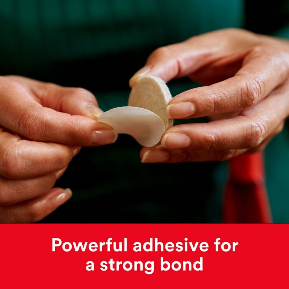 slide 6 of 9, Scotch 1.5" Custom Fit Felt Pads Beige, 1 ct