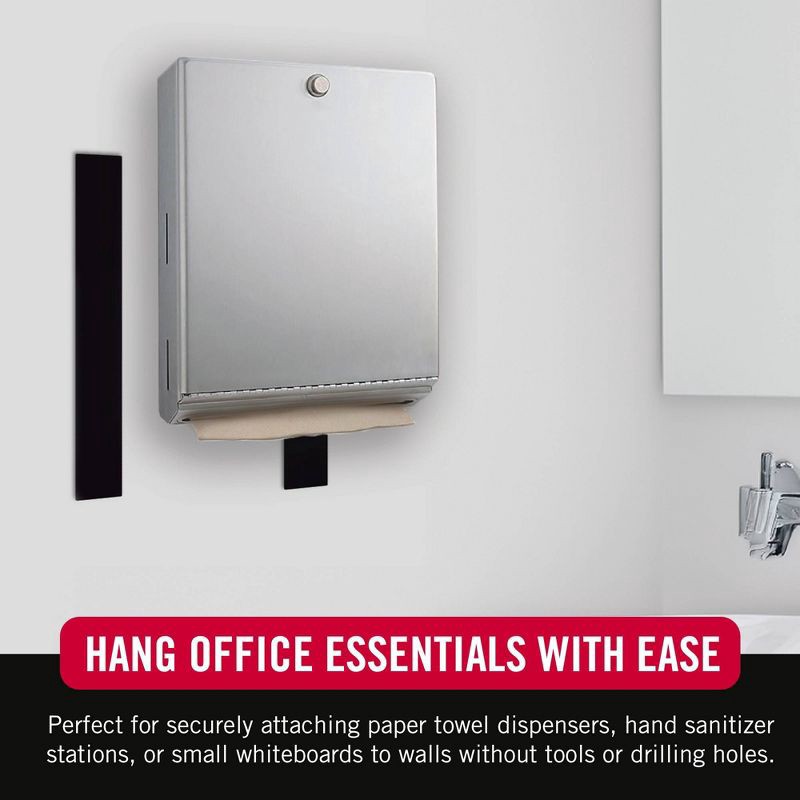 slide 5 of 13, VELCRO 4'x2'' Industrial Strength Tape Indoor and Outdoor Use Superior Holding Power on Smooth Surface Roll Black, 1 ct