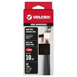 VELCRO 4'x2'' Industrial Strength Tape Indoor and Outdoor Use Superior Holding Power on Smooth Surface Roll Black
