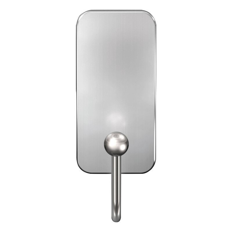 slide 4 of 11, Command Small Brushed Nickel Hooks: Metal Wall Hooks, Decorative, Painted Finish, 0.5 lb Capacity, Set of 2, 0.5 lb