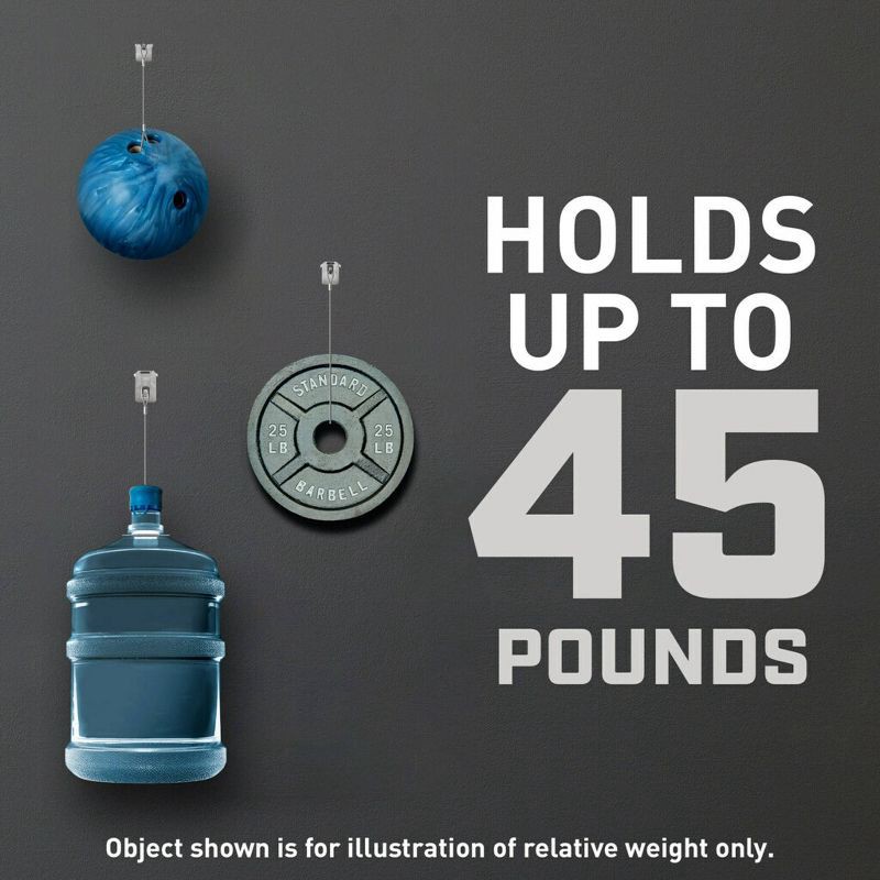 slide 5 of 17, 3M Claw Drywall Picture Hanging Kit: Metal Utility Hooks, 45 lb Capacity, 10 Pack, Gray, 45 lb, 10 ct