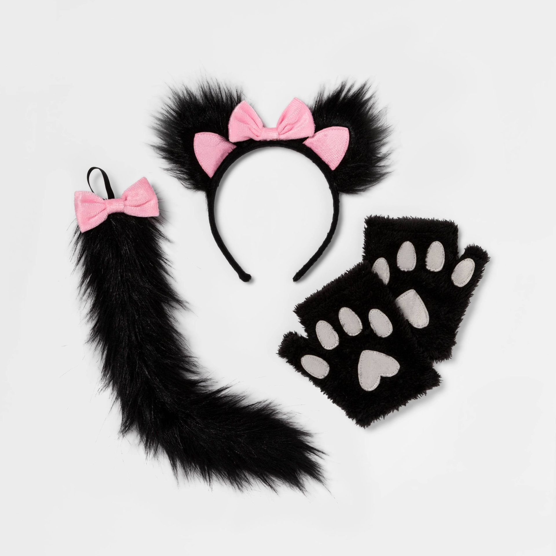 slide 1 of 3, Adult Black Kitty Heads and Tails Halloween Costume Accessory Set - Hyde & EEK! Boutique, 1 ct