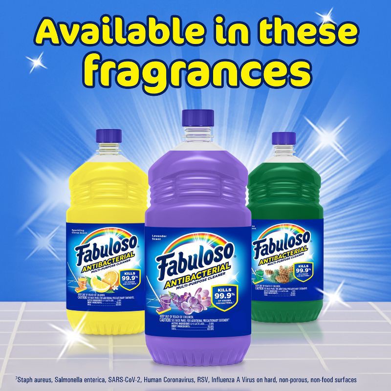 slide 2 of 15, Fabuloso Lavender Anti-Bacterial Multi-Purpose Cleaner - 48 fl oz, 48 fl oz