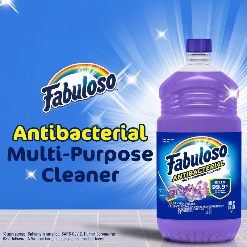 slide 3 of 15, Fabuloso Lavender Anti-Bacterial Multi-Purpose Cleaner - 48 fl oz, 48 fl oz
