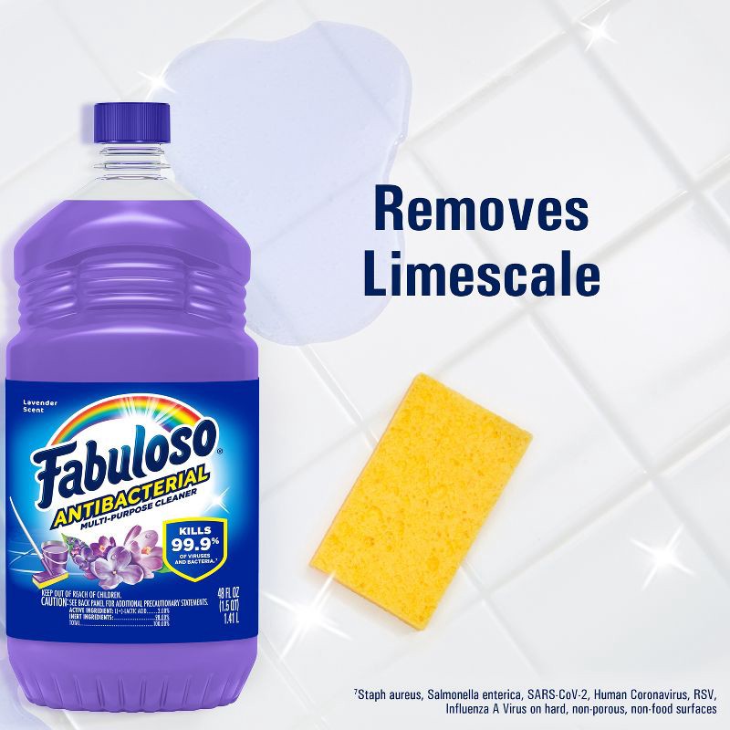 slide 8 of 15, Fabuloso Lavender Anti-Bacterial Multi-Purpose Cleaner - 48 fl oz, 48 fl oz