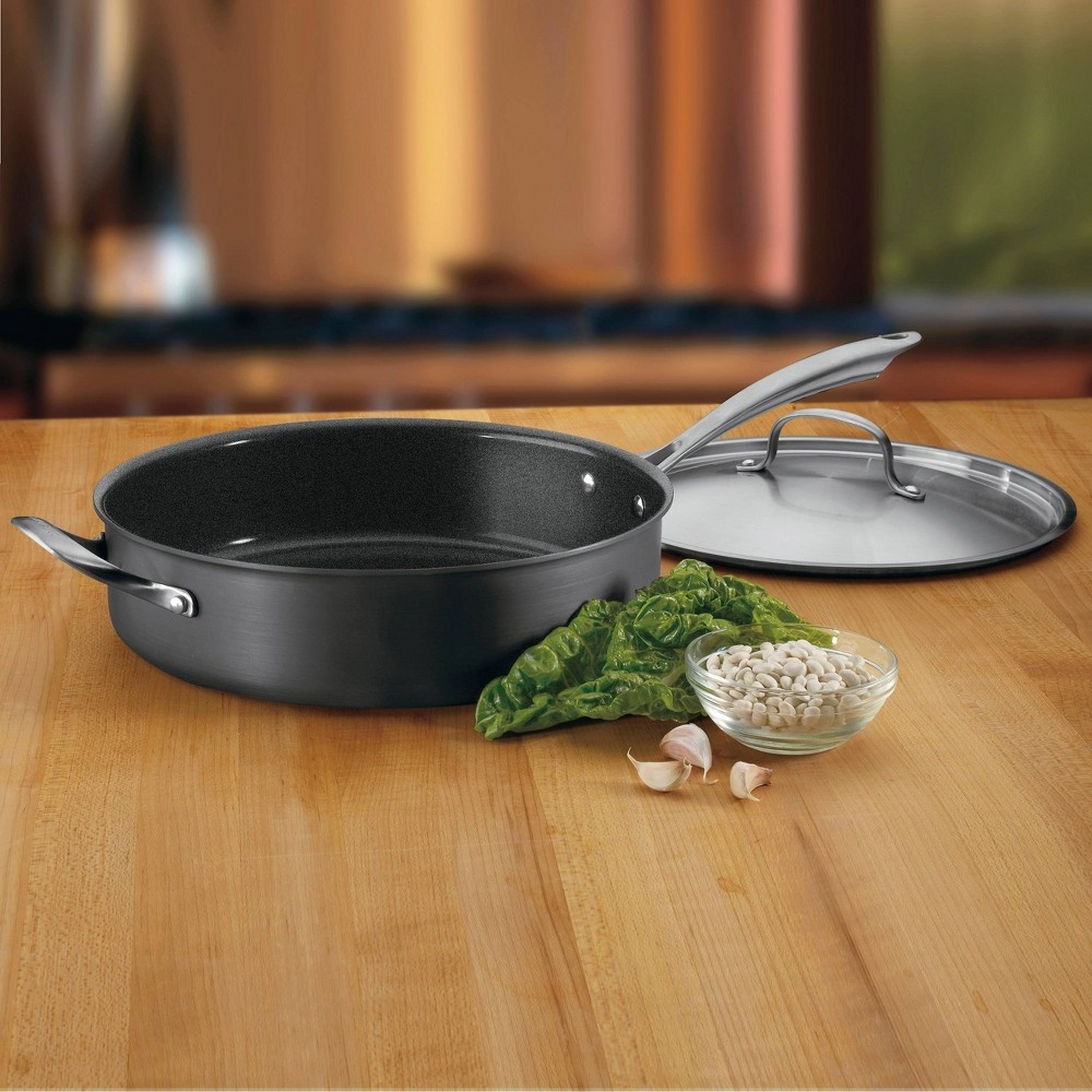 slide 4 of 4, Cuisinart GreenGourmet 5.5qt Non-Stick Hard Anodized Saute Pan with Helper Handle & Cover - GG33-30H, 5.5 qt