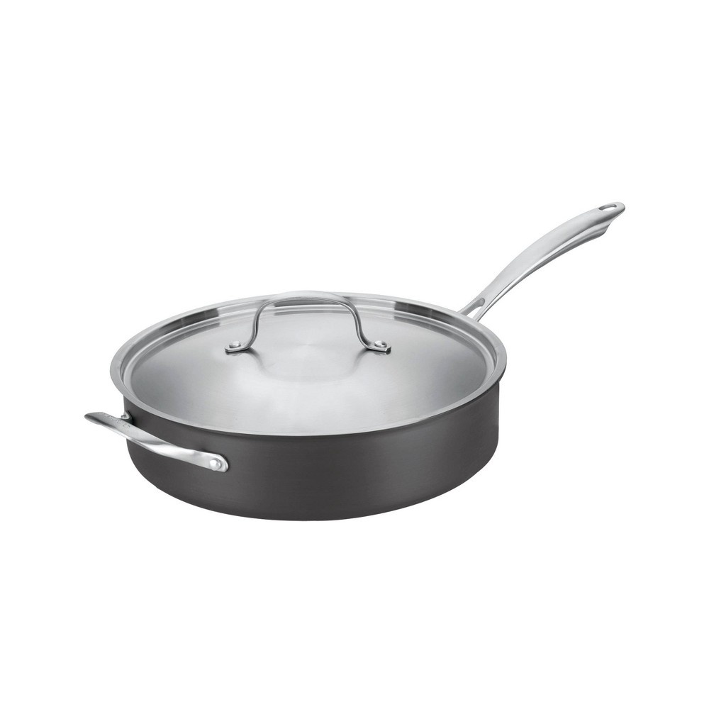 slide 3 of 4, Cuisinart GreenGourmet 5.5qt Non-Stick Hard Anodized Saute Pan with Helper Handle & Cover - GG33-30H, 5.5 qt