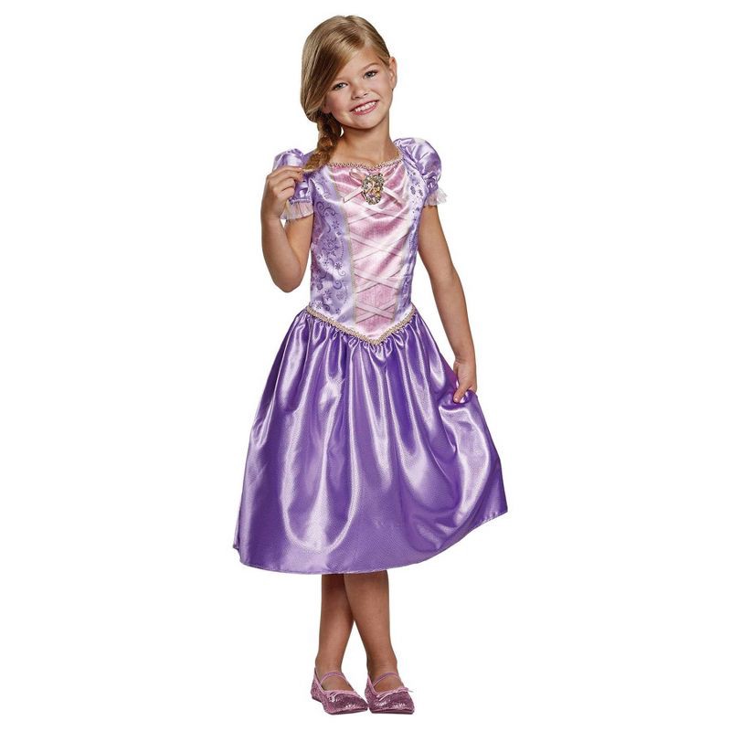 slide 1 of 4, Disney Princess Rapunzel Toddler Halloween Costume Dress 3-4T, 1 ct