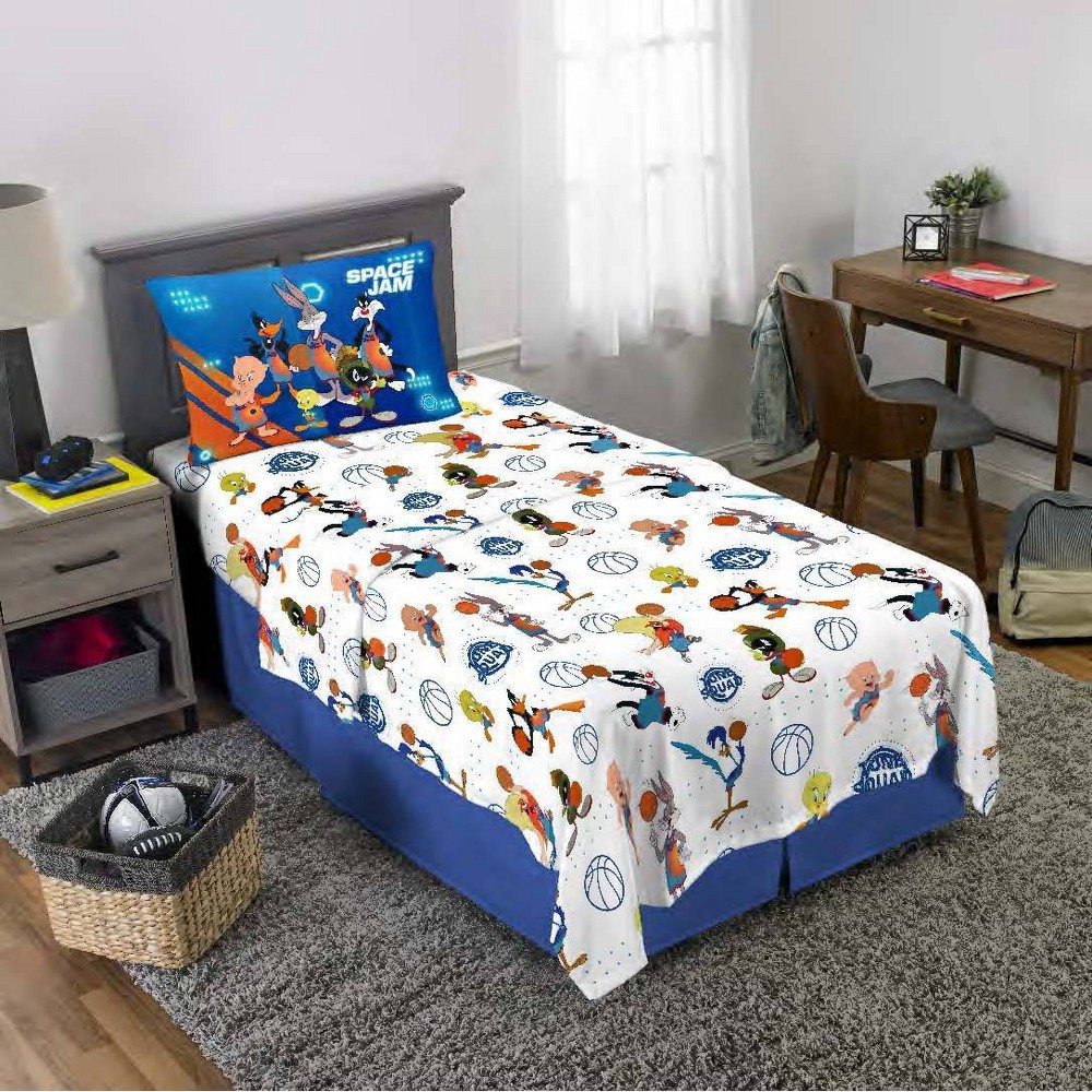 slide 3 of 7, Twin Space Jam Sheet Set, 1 ct