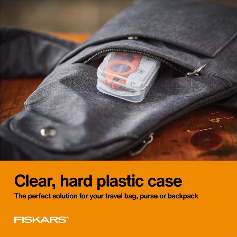 slide 4 of 8, Fiskars 27pc Travel Sewing Kit with Case and TSA Compliant Scissors, 27 ct