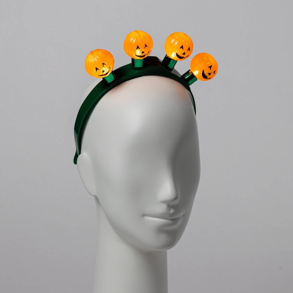 slide 2 of 3, Kids' Light Up Pumpkin Halloween Headband - Hyde & EEK! Boutique, 1 ct