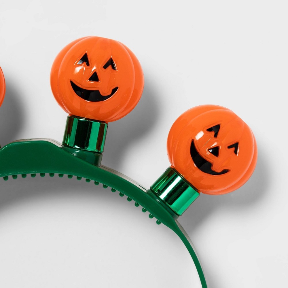 slide 3 of 3, Kids' Light Up Pumpkin Halloween Headband - Hyde & EEK! Boutique, 1 ct