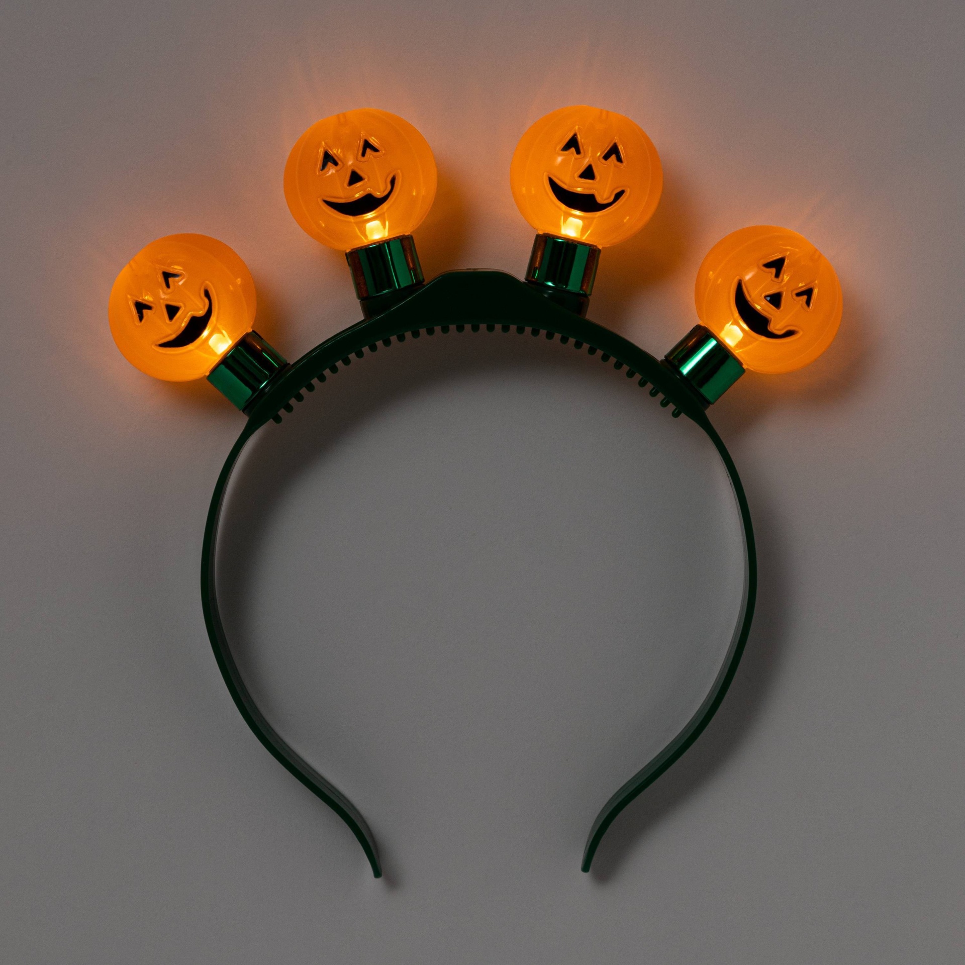 slide 1 of 3, Kids' Light Up Pumpkin Halloween Headband - Hyde & EEK! Boutique, 1 ct
