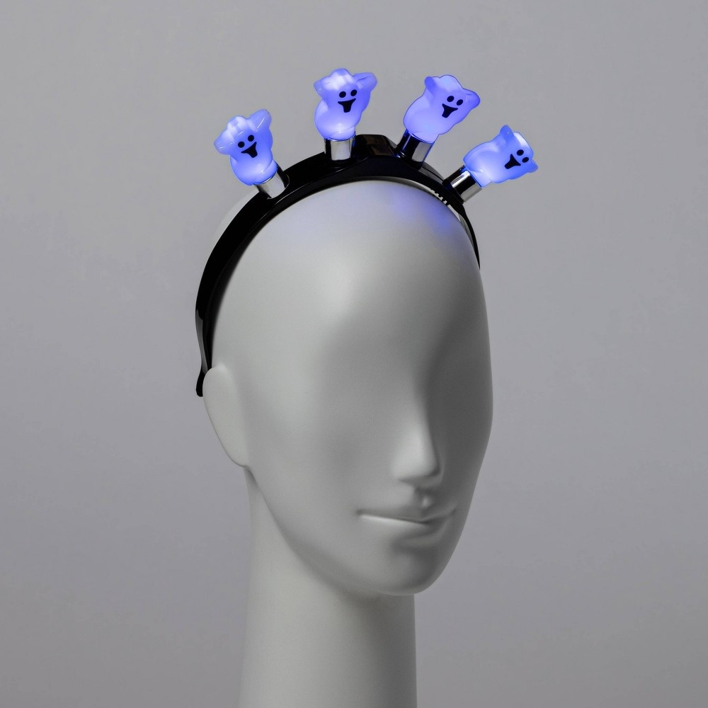 slide 2 of 3, Kids' Light Up Ghost Halloween Headband - Hyde & EEK! Boutique, 1 ct