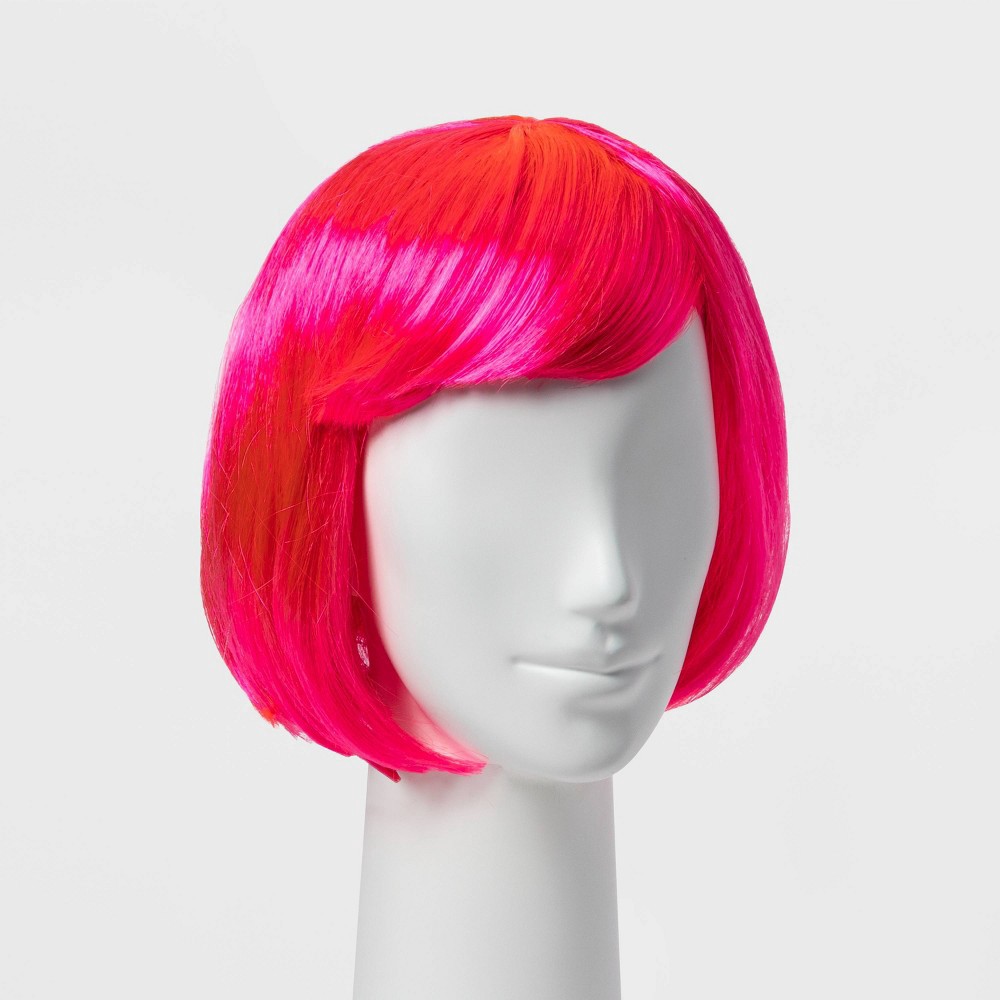 slide 2 of 3, Adult Premium Light Up Hot Pink Bob Halloween Costume Wig - Hyde & EEK! Boutique, 1 ct