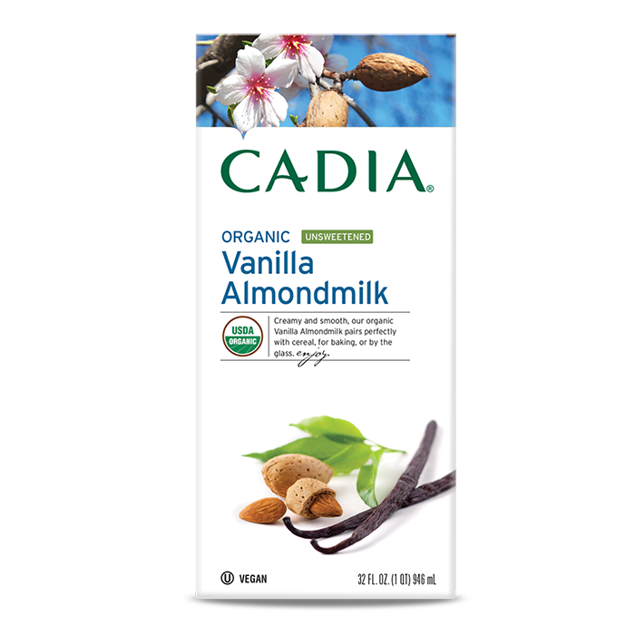 slide 1 of 1, Cadia Organic Unsweetened Vanilla Almondmilk, 32 fl oz