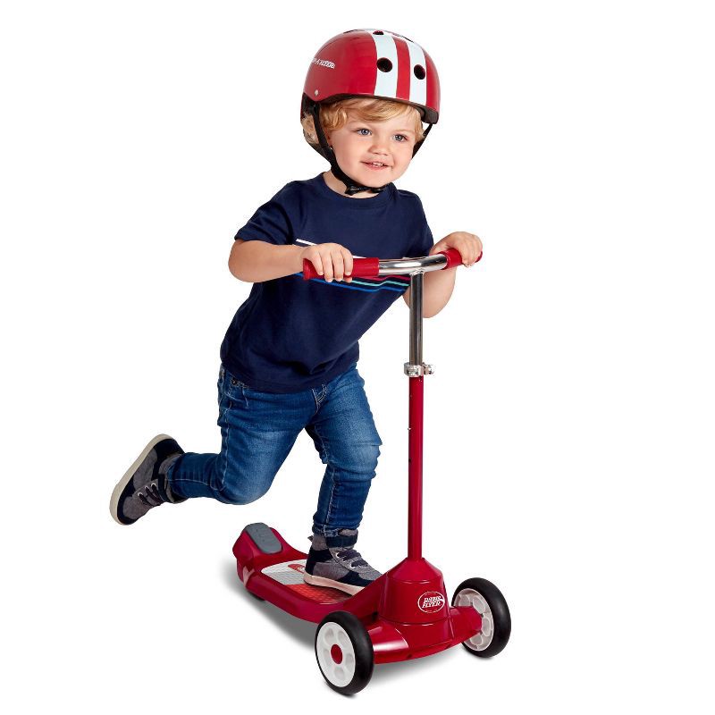 slide 2 of 6, Radio Flyer Grow With Me Beginner Kids' Kick Scooter - Red: Adjustable Handlebar, Non-Slip Deck, 1 ct