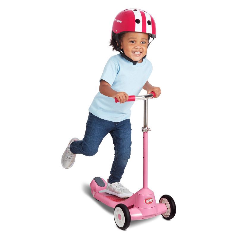 slide 2 of 6, Radio Flyer Grow With Me Beginner Kids' Kick Scooter - Pink: Adjustable Handlebar, Non-Slip Deck, 1 ct