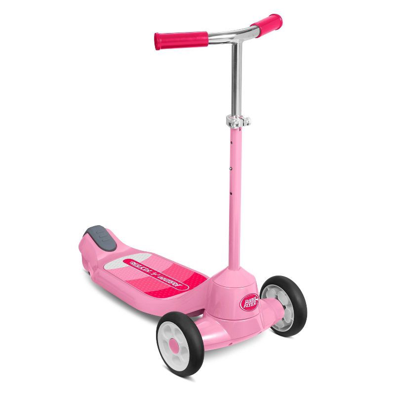 slide 1 of 6, Radio Flyer Grow With Me Beginner Kids' Kick Scooter - Pink: Adjustable Handlebar, Non-Slip Deck, 1 ct