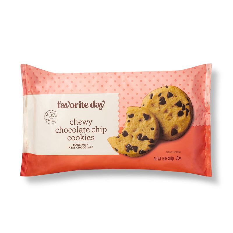 slide 1 of 3, Chewy Chocolate Chip Cookies - 13oz - Favorite Day™, 13 oz