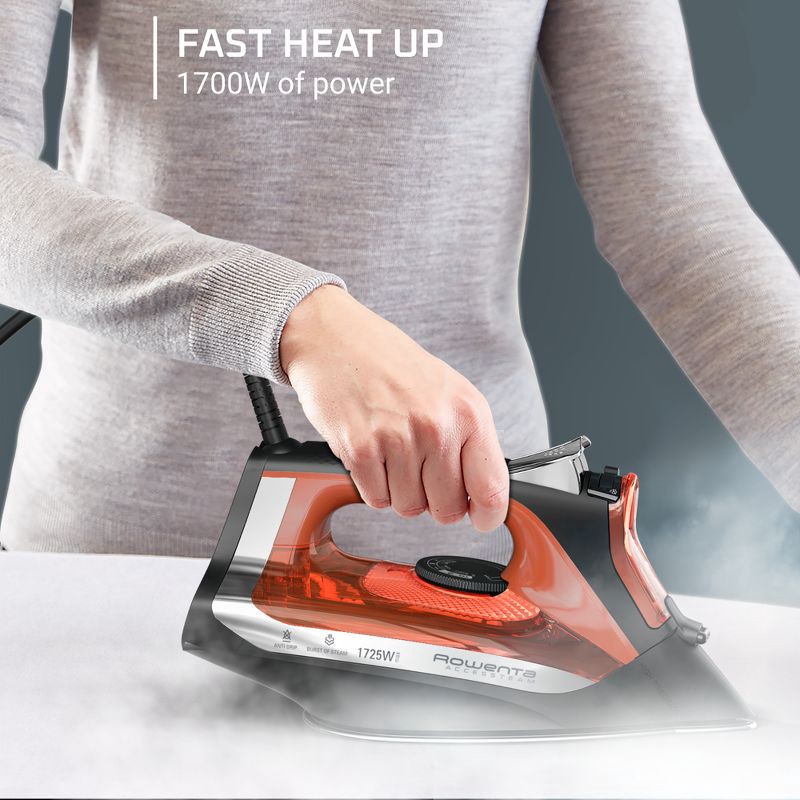 slide 5 of 9, Rowenta Steam Iron Access Steam Vertical Steaming Red, 1 ct