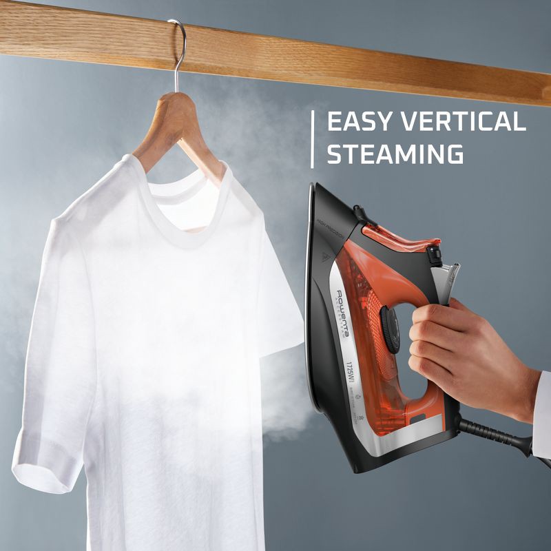 slide 6 of 9, Rowenta Steam Iron Access Steam Vertical Steaming Red, 1 ct