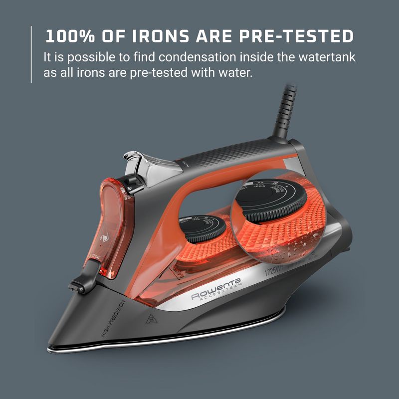 slide 8 of 9, Rowenta Steam Iron Access Steam Vertical Steaming Red, 1 ct