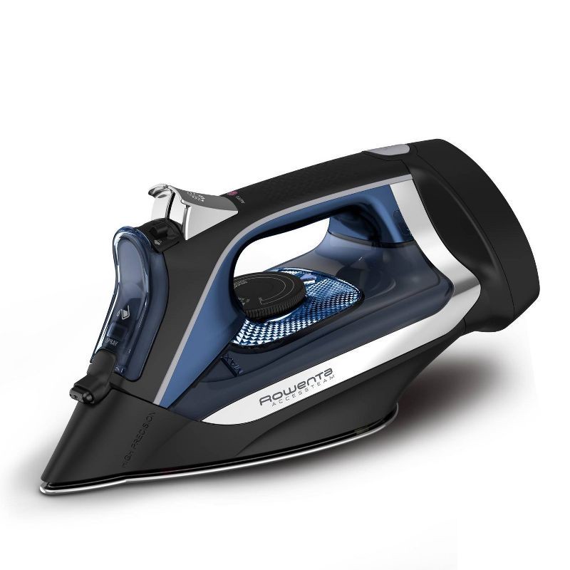 slide 1 of 10, Rowenta Steam Iron Access Steam Vertical Steaming Blue/Black, 1 ct
