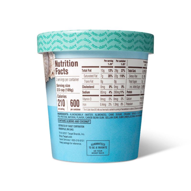slide 3 of 3, Non-Dairy Plant Based Vanilla Almond Frozen Dessert - 16oz - Favorite Day™, 16 oz