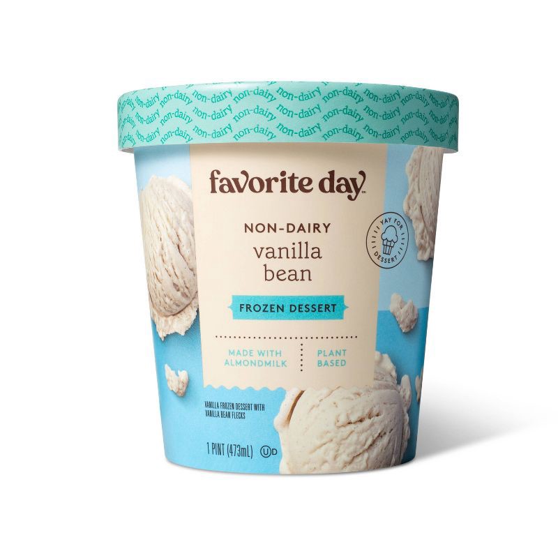slide 1 of 3, Non-Dairy Plant Based Vanilla Almond Frozen Dessert - 16oz - Favorite Day™, 16 oz