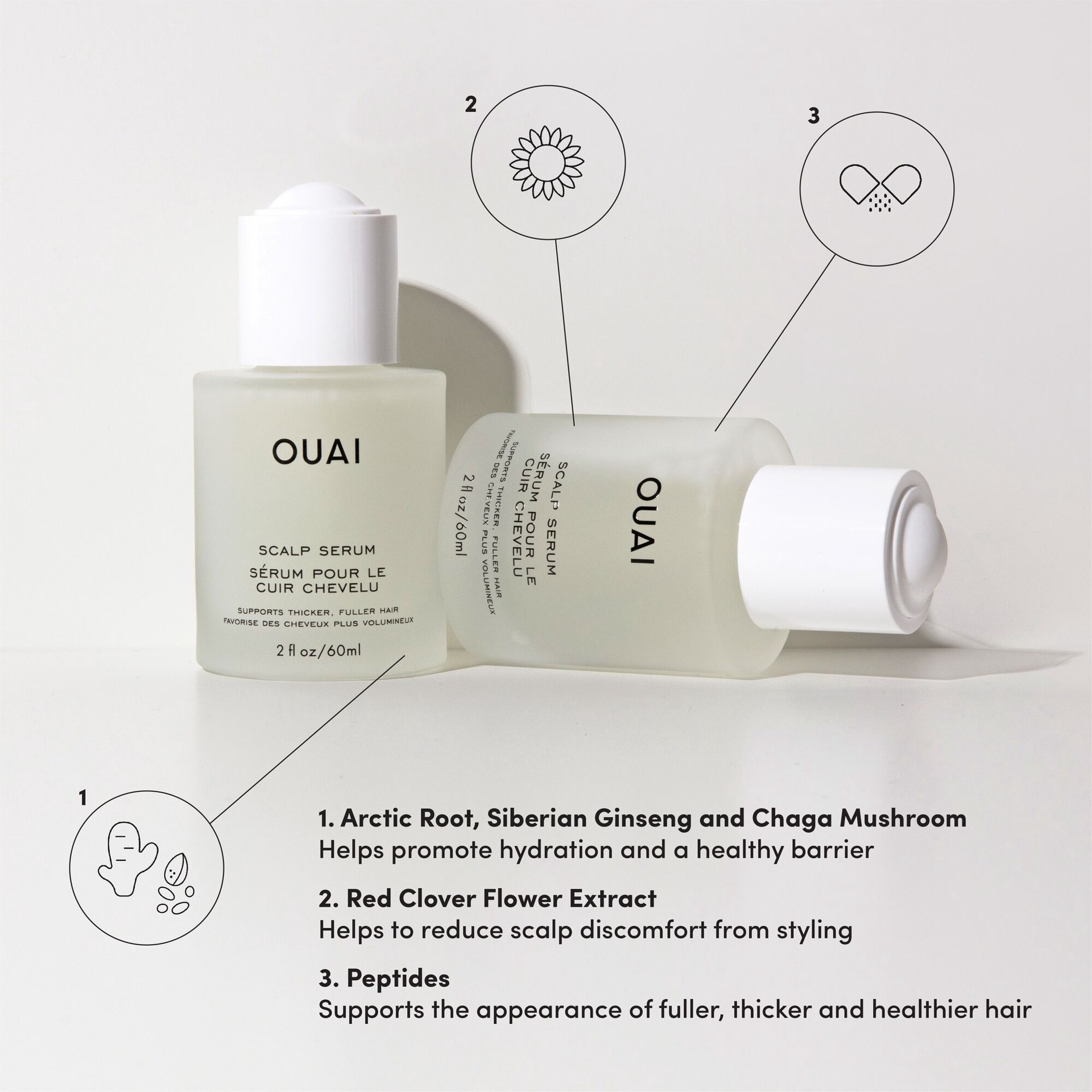 slide 4 of 6, OUAI Hydrating Scalp Serum for Healthy, Fuller Looking Hair 2 oz / 60 mL, 